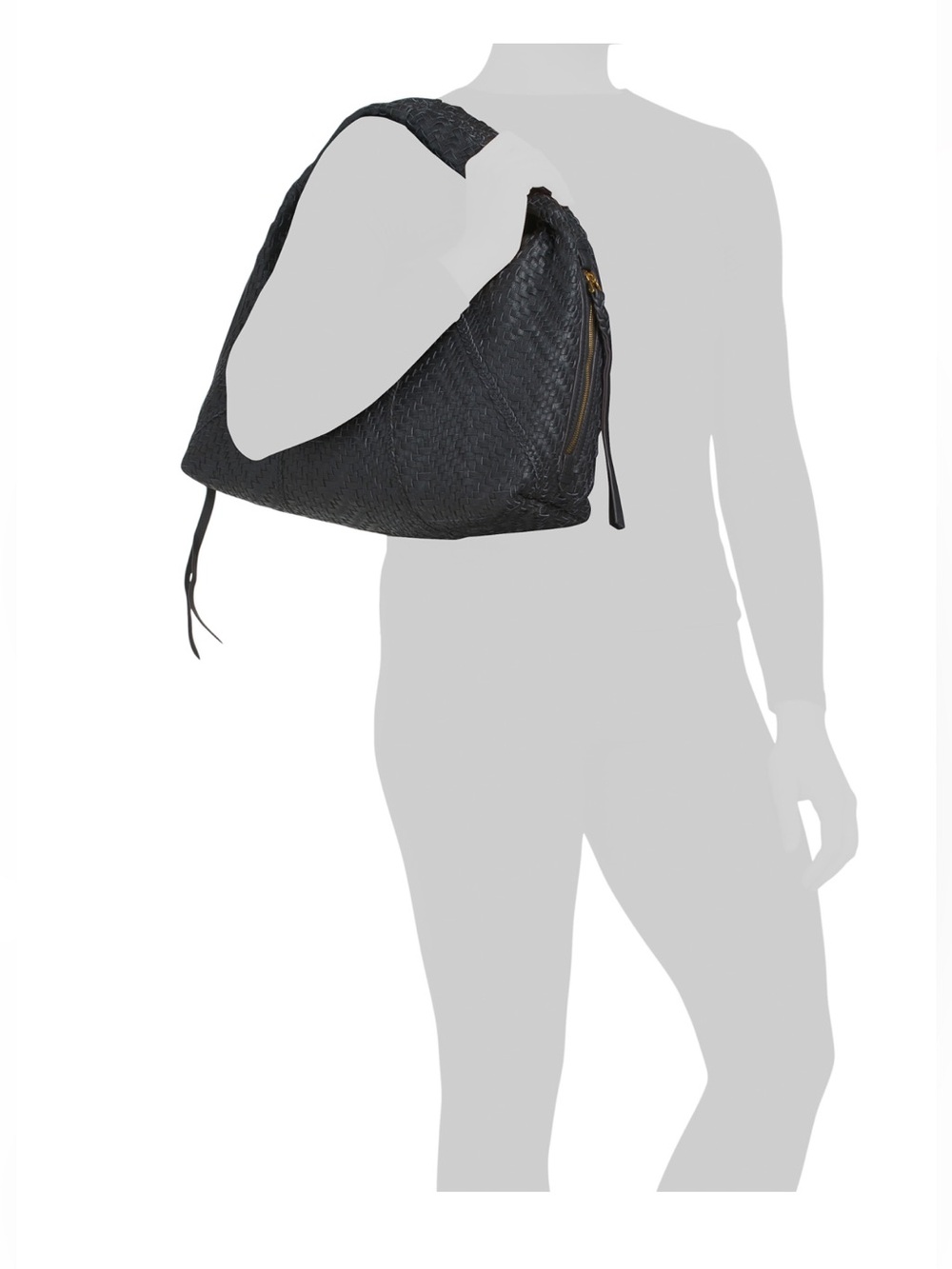 Aimee Kestenberg Black Chelsea  Leather Hobo Bag - Picture 3 of 5